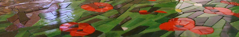 Stained glass mosaic detail