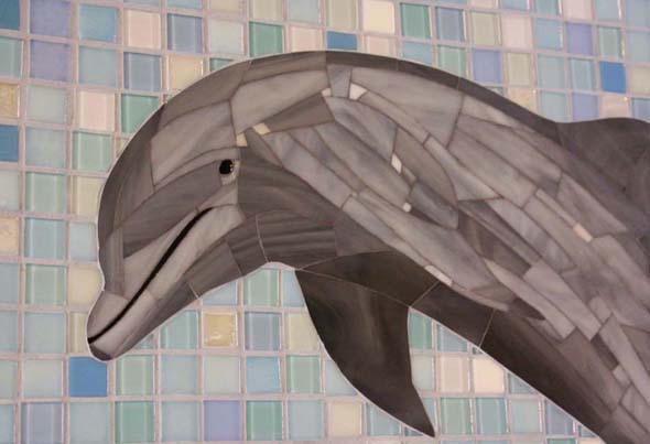 Stained glass mosaic detail